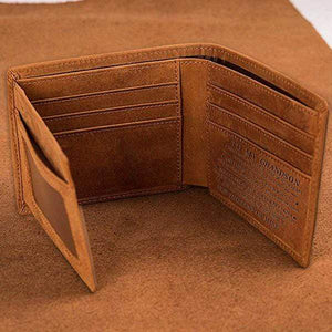 To My GrandSon - Genuine Premium Leather Card Wallet