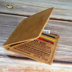 Dad To Son - Genuine Premium Leather Card Wallet