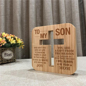 Mom To Son - God Sent You Into My Life - Cross Lamp