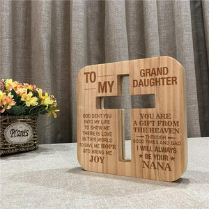 Nana To Granddaughter - God Sent You Into My Life - Cross Lamp