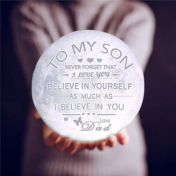 Dad Son - 3D Print Moon Light - Believe in yourself
