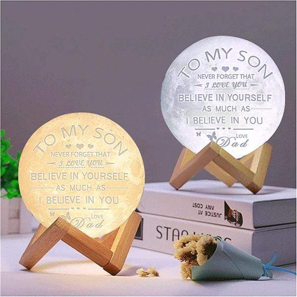 Dad Son - 3D Print Moon Light - Believe in yourself