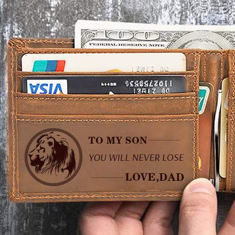 Dad To Son - Never Lose- Genuine Leather Wallet
