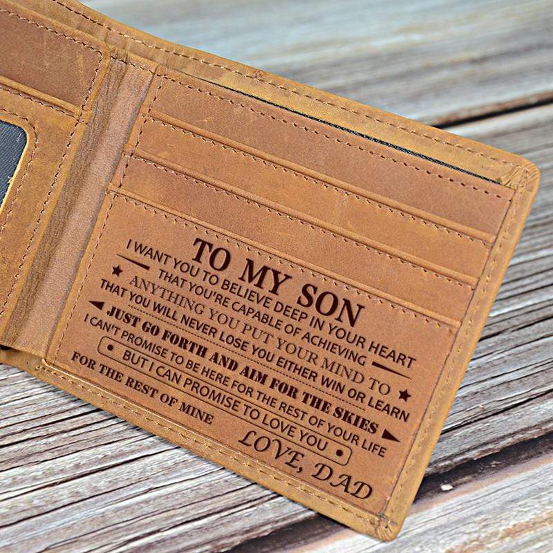 Dad To Son - Genuine Premium Leather Card Wallet