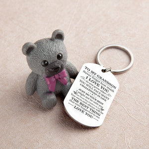 To My Grandson - Just Do Your Best - Inspirational Keychain