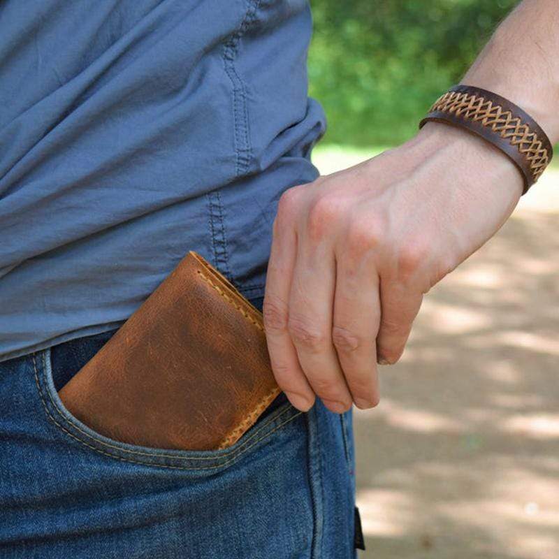 Dad To Son -You Will Never Lose- Leather Bifold Wallet